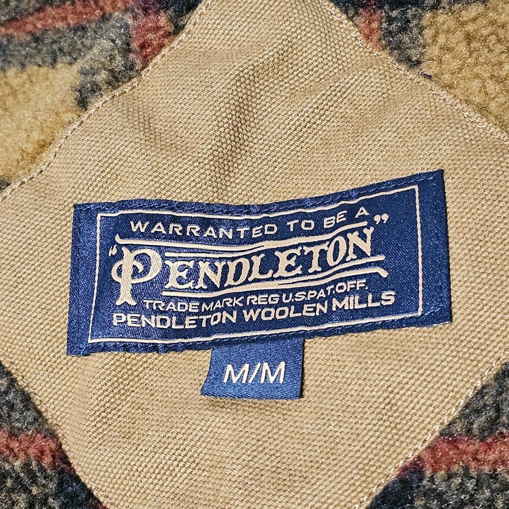 Pendleton Hooded Timber Cruiser Men's Jacket Size M Saddle color 100% Cotton - Picture 4 of 16